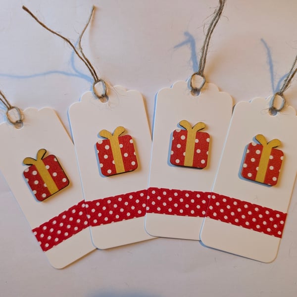 Homemade gift tags pack - polka dot present