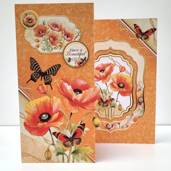 Poppy - Have a Beautiful Day - Luxury Handmade Card with Verse 