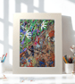 Rock garden painting - acrylics - letterbox gift - wildflowers - Image 5