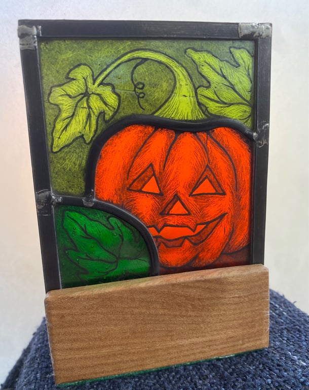 Jack o Lantern Pumpkin Tealight Holder 
