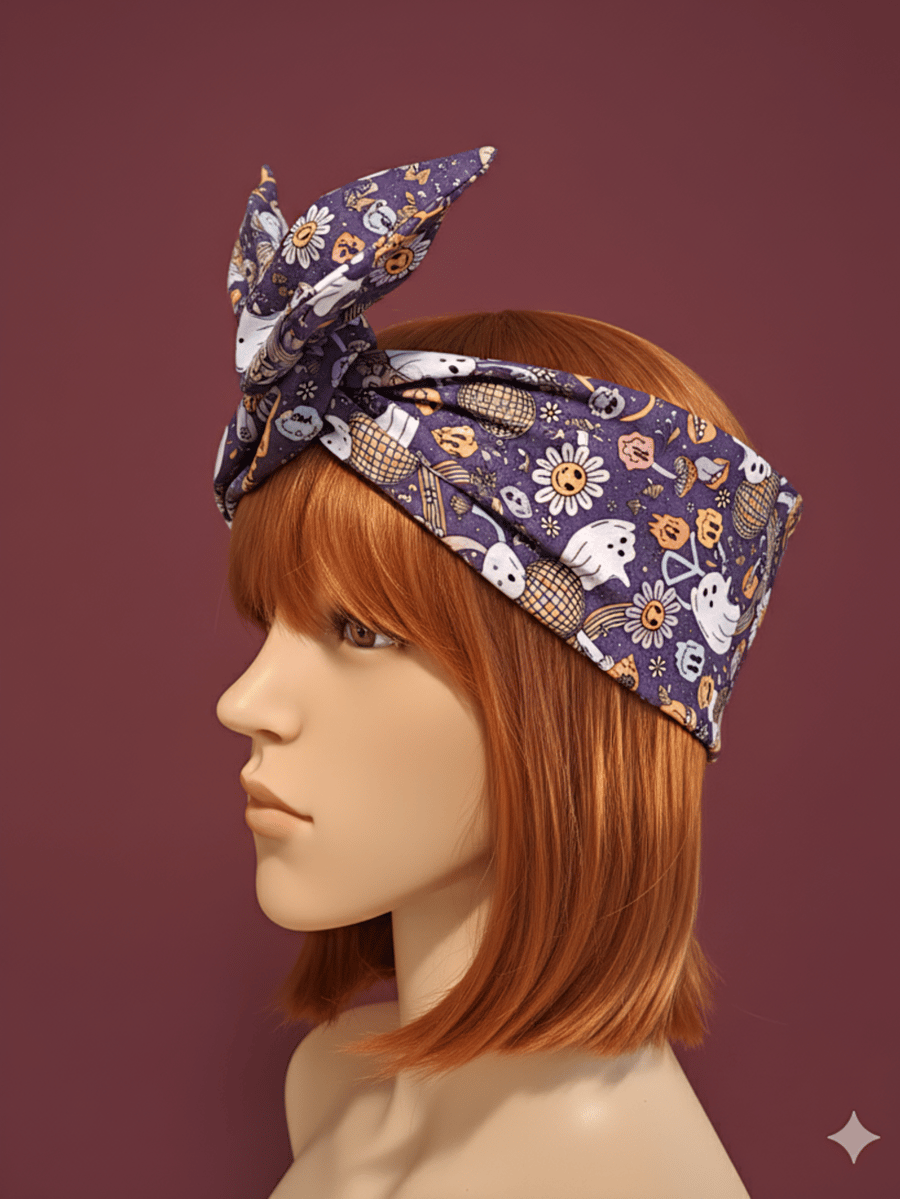 Groovy Ghouls Headwrap 