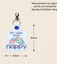 Be Your Own Happy Keyring - Positive Rainbow Bag Charm - Image 5