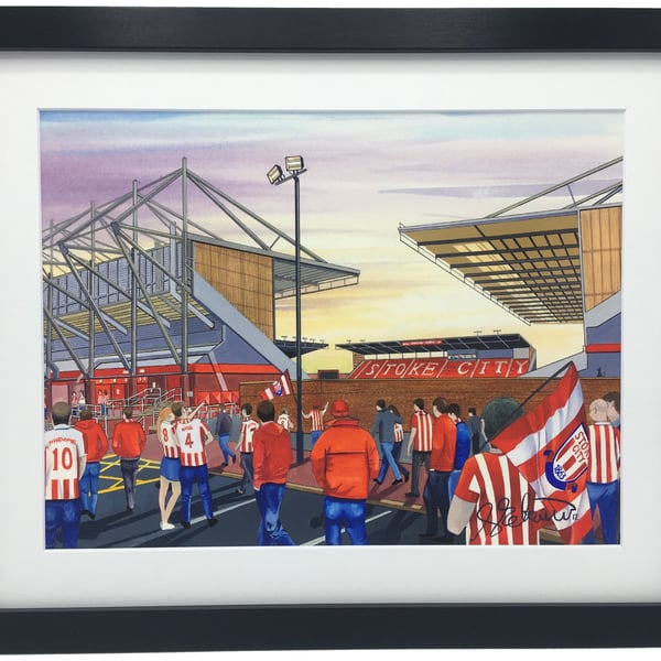 Stoke City F.C, Bet 365 Stadium, High Quality Framed Football Art Print.