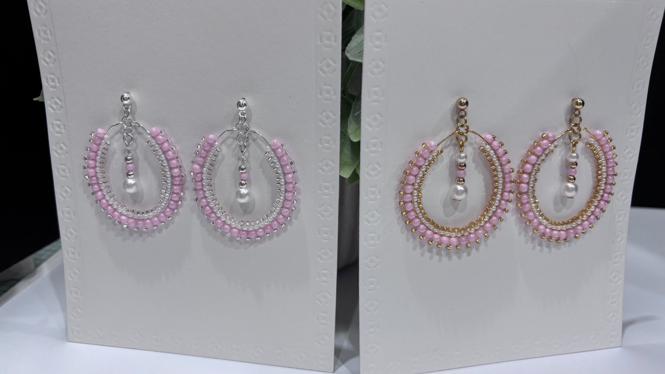 Handmade Dangle Teardrop style earrings 