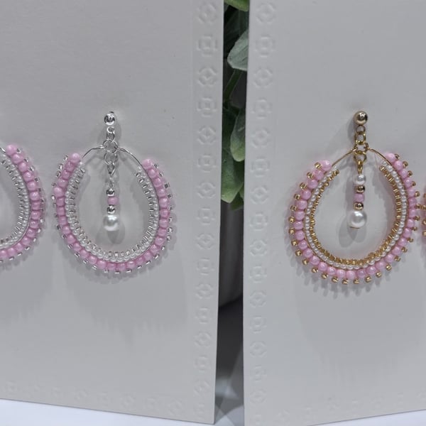 Handmade Dangle Teardrop style earrings 