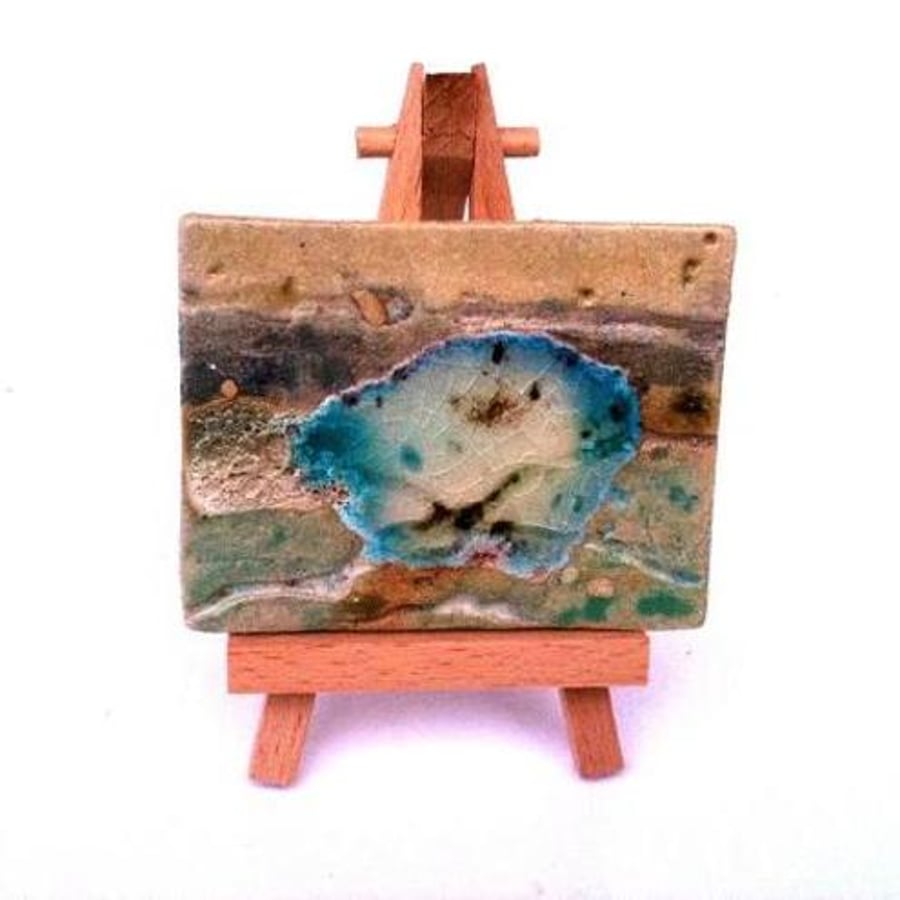 Ceramic ACEO - Blue Lagoon