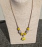 Yellow Ceramic Flower Necklace - Image 6