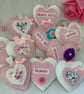 Personalised Felt Heart Keyrings, Handmade Mothers Day Gift, Mum Keyring - Image 5