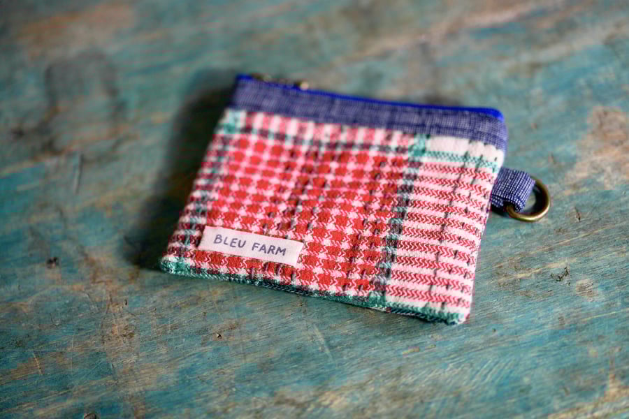 Handmade Fabric Mini Wallet Coin Purse Card Pouch Versatile Zipper Pouch 