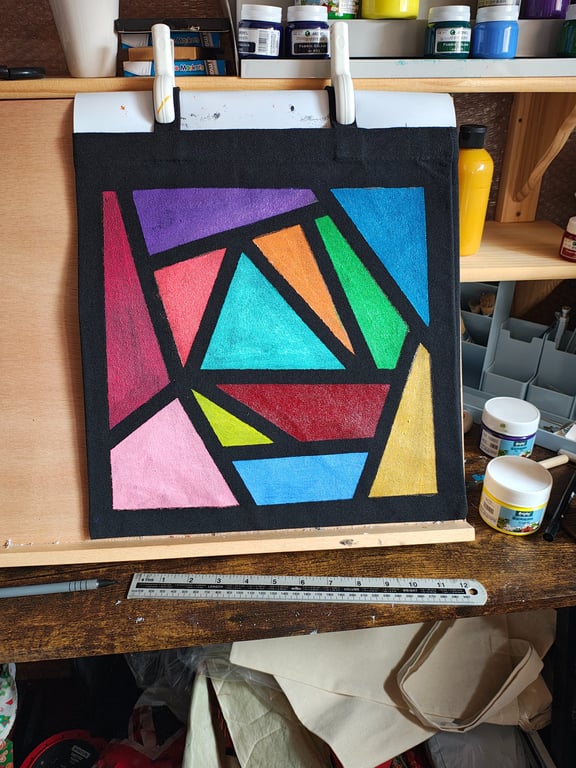 Hand painted tote bag 