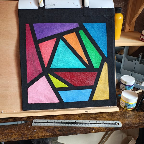 Hand painted tote bag 