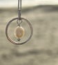 pearl necklace, wedding jewellery, contemporary pearl necklace, pearl and silver - Image 3