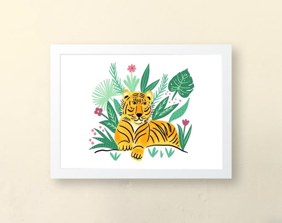 T is for Tiger Art Print, Wall Art, Unframed Art Print