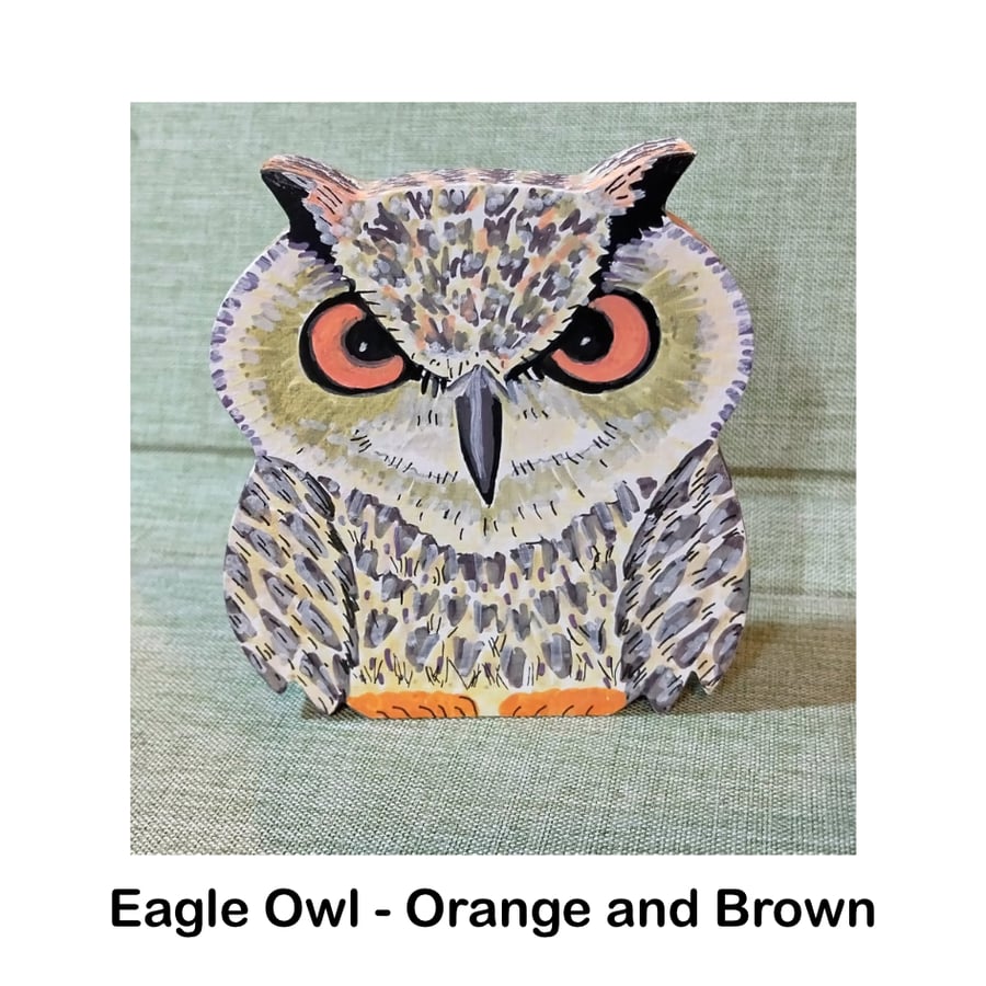 Owls - Medium size - All unique hand painted ornaments