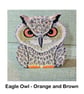 Owls - Medium size - All unique hand painted ornaments