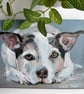 Original terrier dog art - acrylic canine pet Portrait on canvas - dog resting  - Image 2
