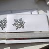 Pack of 4 silver snowflake Christmas cards