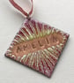 Personalised 'Name' Enamelled Copper Christmas Decoration - Image 9