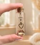 Personalised 8th Bronze Anniversary Heart Message Bottle Keepsake - Image 4