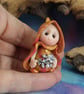 Tiny Magical Gnome 'Thea' with jewelled belt OOAK Ann Galvin - Image 5