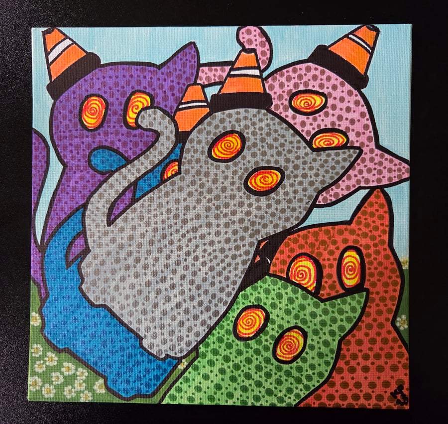 Nipfest original painting - all pile on