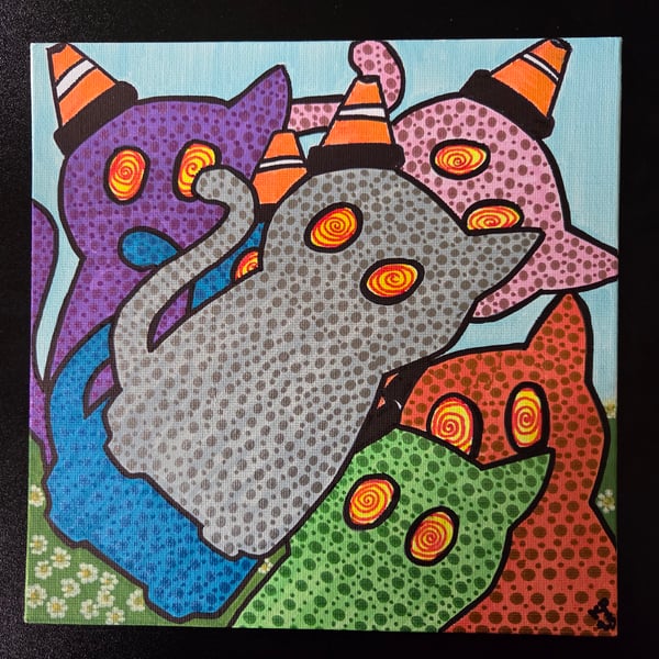 Nipfest original painting - all pile on