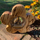 Handcrafted Spalted Beech Skeleton Flower Clock: SKU-Clox19