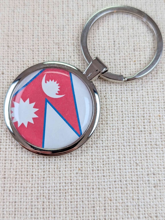 Nepal Flag Keyring