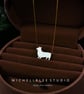 Opal Corgi Dog Pendant Necklace With 925 Sterling Silver Chain - Image 5