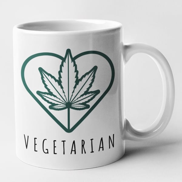 Vegetarian Cannabis Mug 420 Weed Leaf Weed Mug Adult Humour Cannabis Stoner 