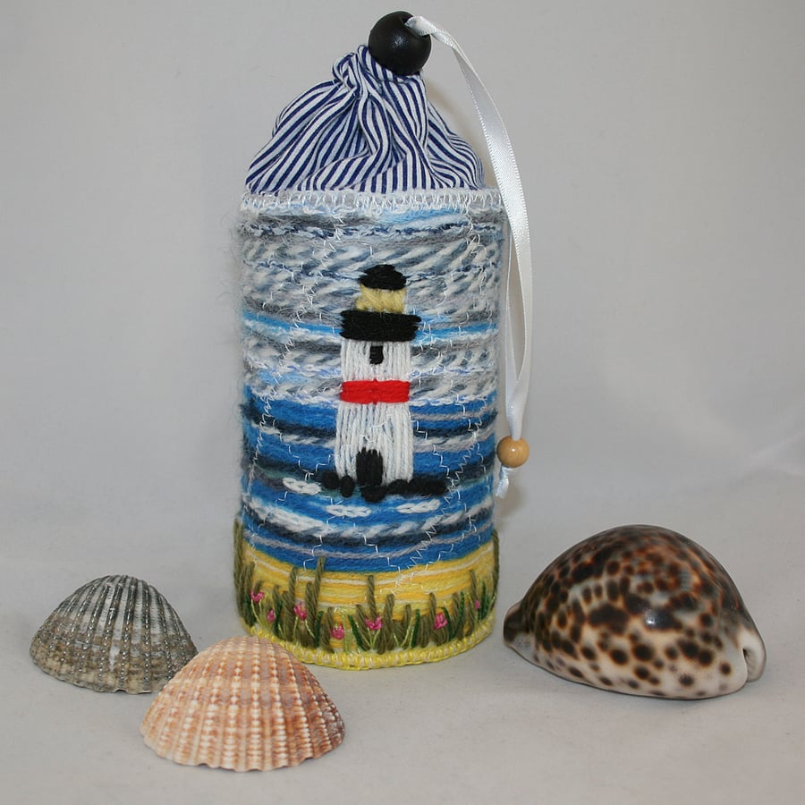 Storage Container - Embroidered Lighthouse