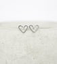 Titanium heart stud earrings - Delicate hypoallergenic earrings - Boho - Image 2