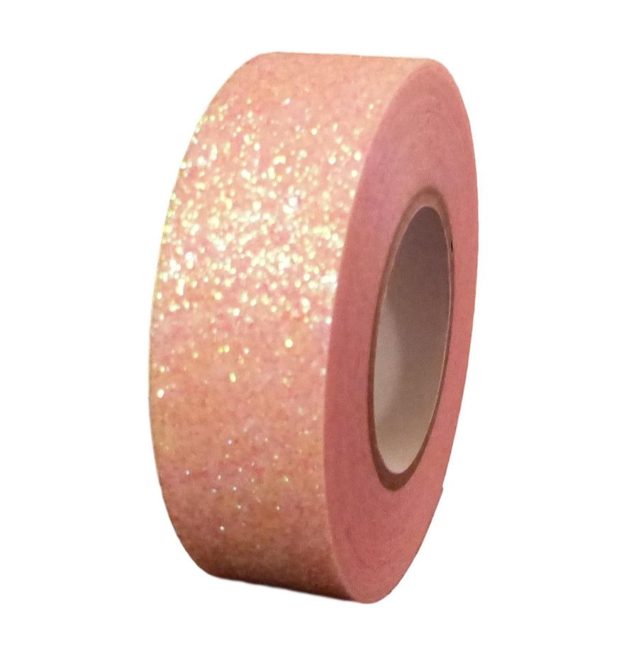 Iridescent Pink Glitter Sparkle Washi Tape UK Quality Masking Tape Crafts Eco Fr