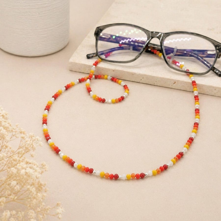 Colourful Festival Vibe Beaded Glasses Chain