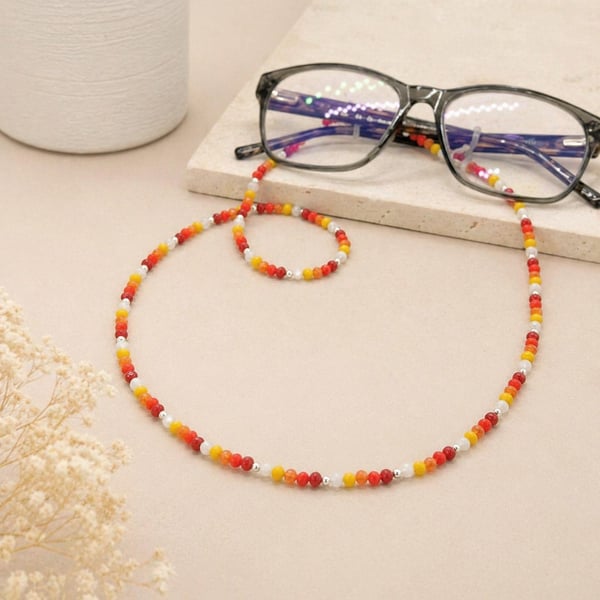 Colourful Festival Vibe Beaded Glasses Chain