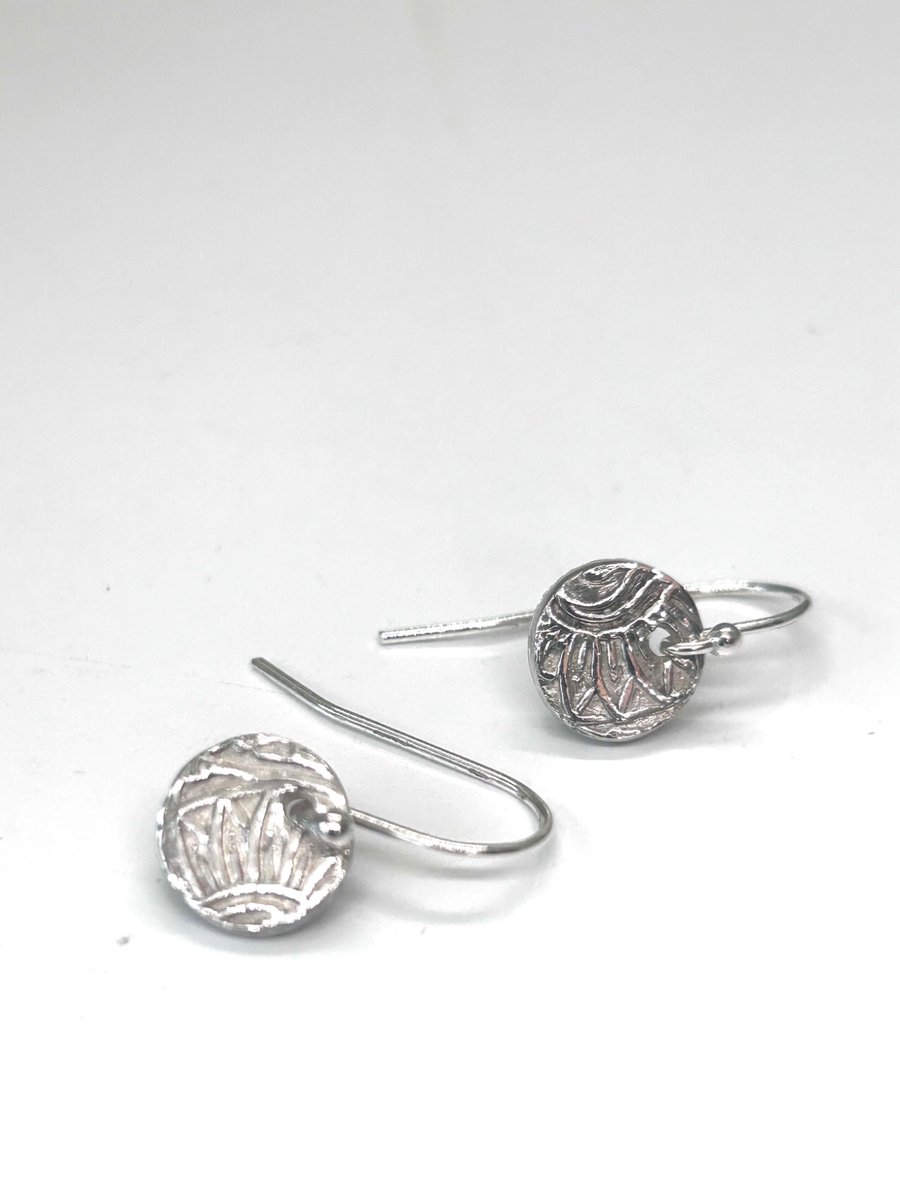 Circle round the Sun - Sunflower Mandala dropper earrings - Sterling Silver 