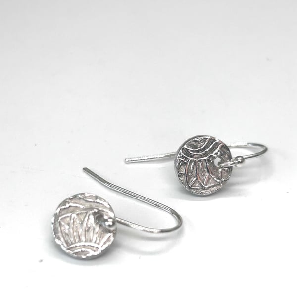 Circle round the Sun - Sunflower Mandala dropper earrings - Sterling Silver 