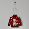 'Miniature Dog Christmas Jumper' - Hanging Decoration