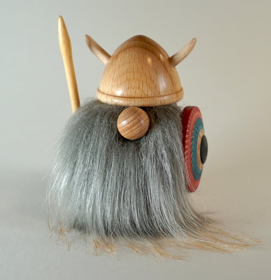 Wood turned Nordic viking Gonk gnome