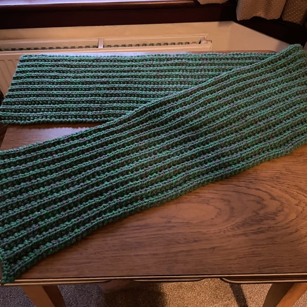 Men's hand knitted winter scarf