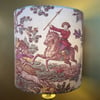 Country Pursuits Hunting themed 40s 50s  Vintage Fabric Lampshade