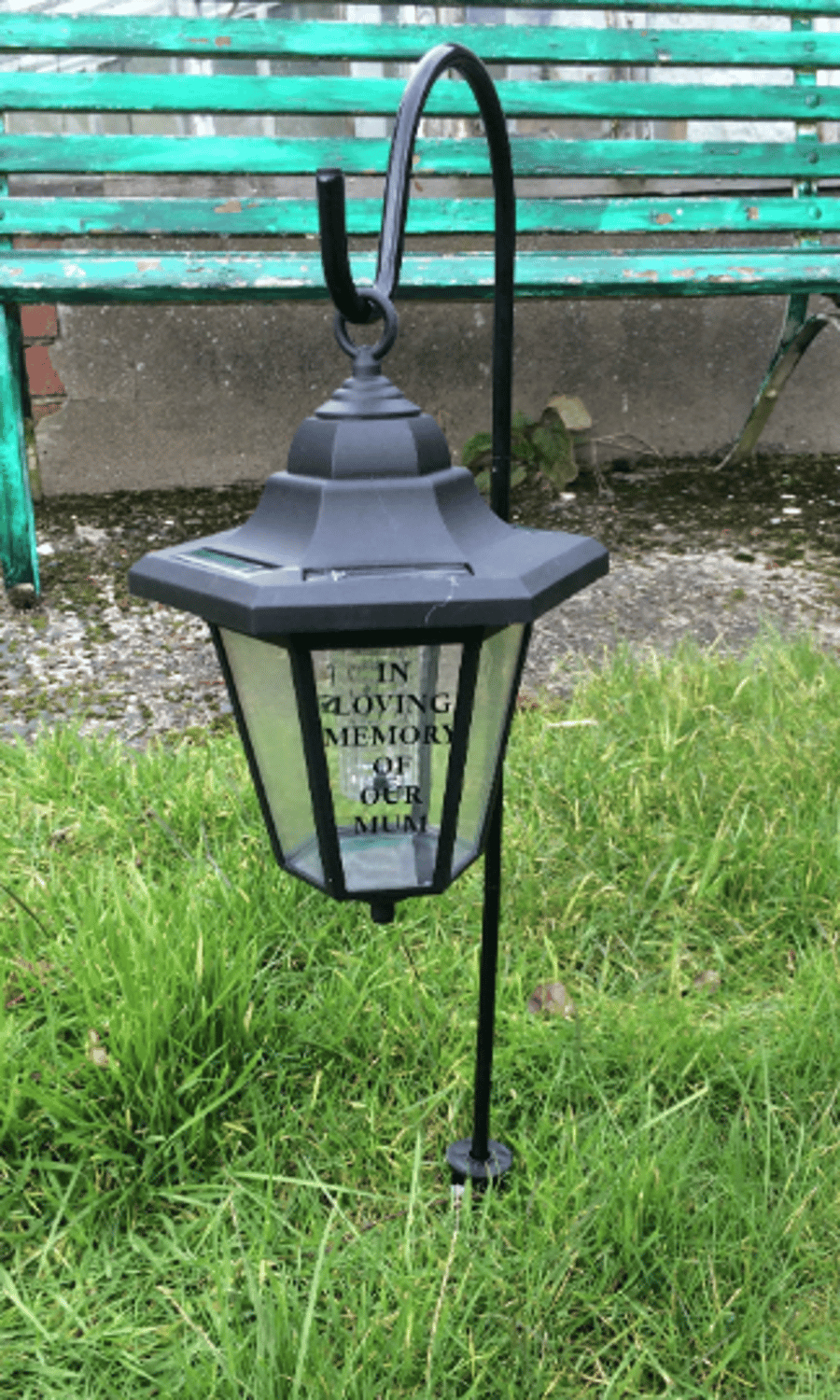 Solar Memorial Lantern Grave Light Grave Ornament,personalised Grave Candle 