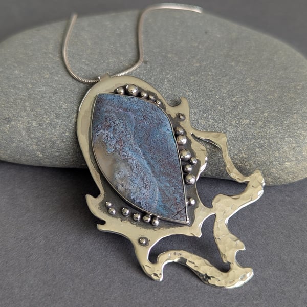 Silver and Purple Moss Agate