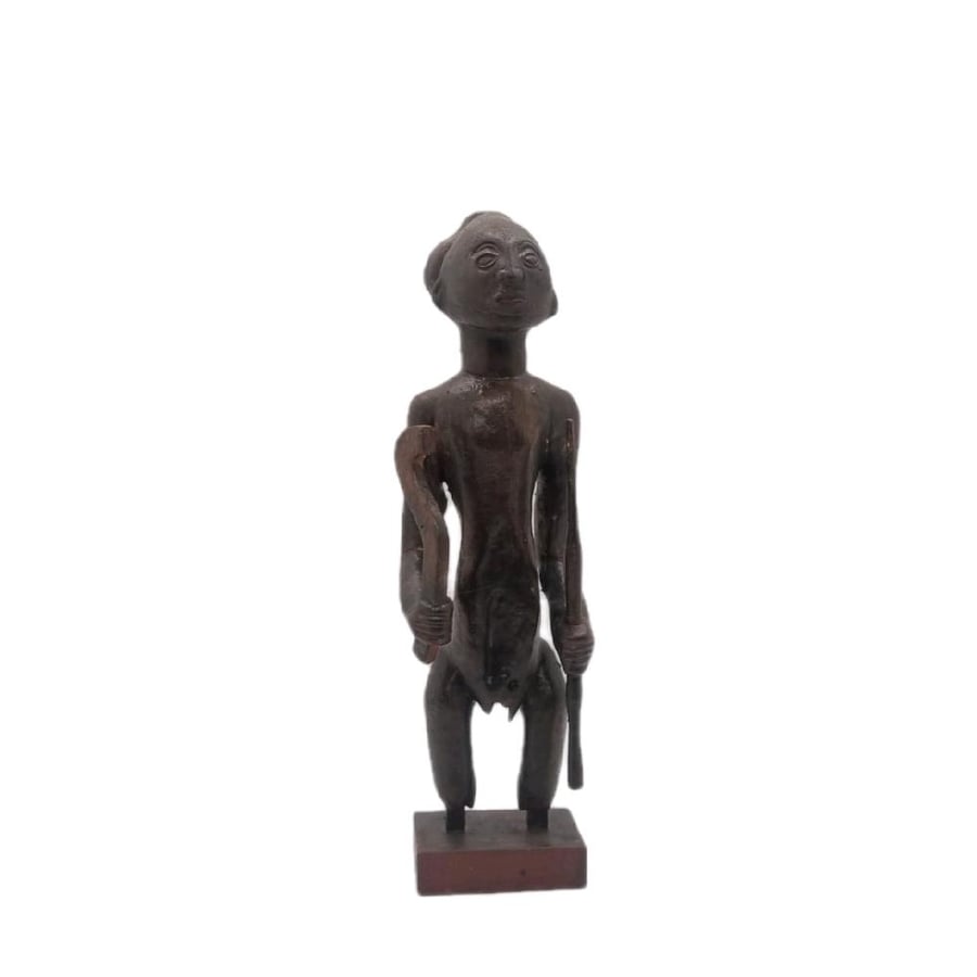Image of hemba warrior figurine, 3d printed African statue, Congolese tribal art, 