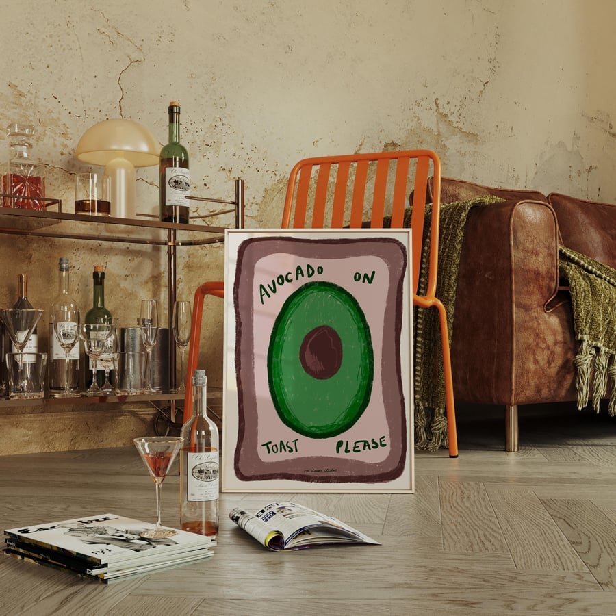 Avocado on Toast Art Print Poster