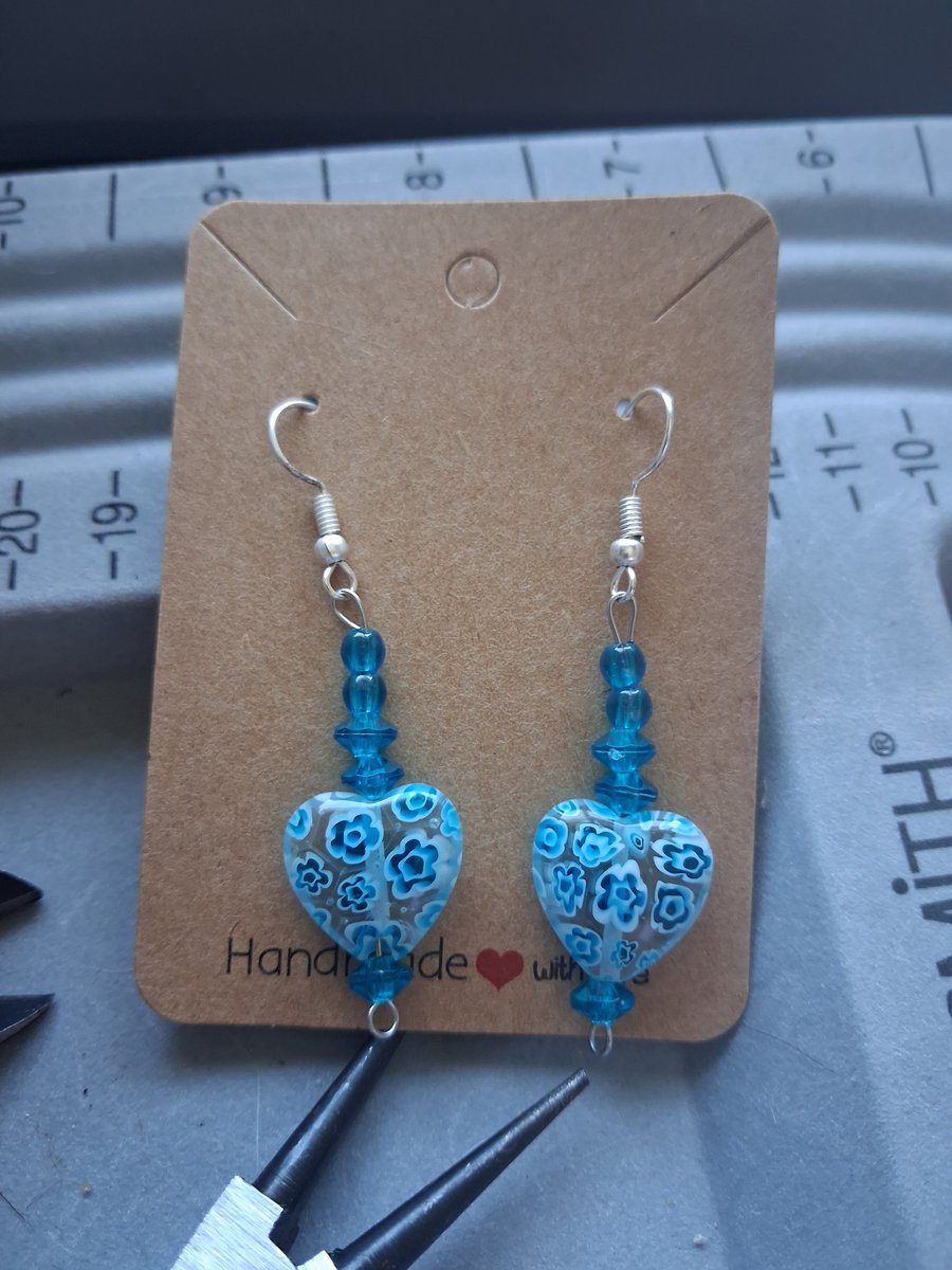 Blue with heart bead