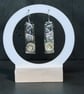 Sterling Silver & Brass  Brutalist Earrings - Designed & Handmade UK