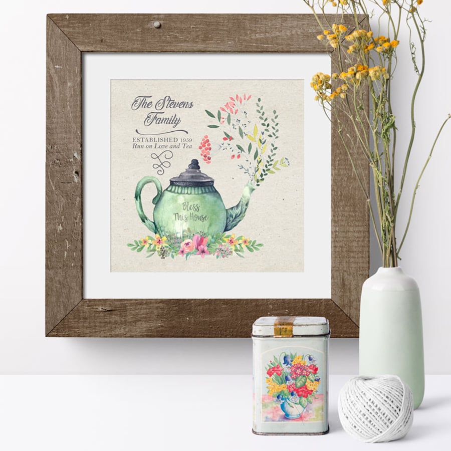 Love and Tea Personalised Print