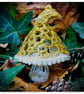 Handmade Gold Toadstool Christmas Tree decoration - Image 1