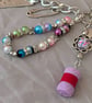 'Yarnie' Bag charm, multi strand, needlework, crochet, knitting, keyring  - Image 4